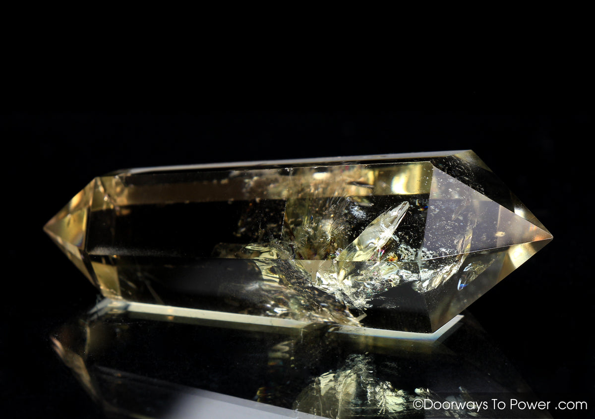John of God Crystal Citrine Double Terminated Casa Crystal w/ Rainbows