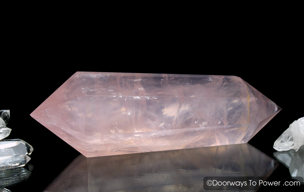John of God Crystal Double Terminated Rose Quartz w/ Manifest Spirit, Portal Time Link
