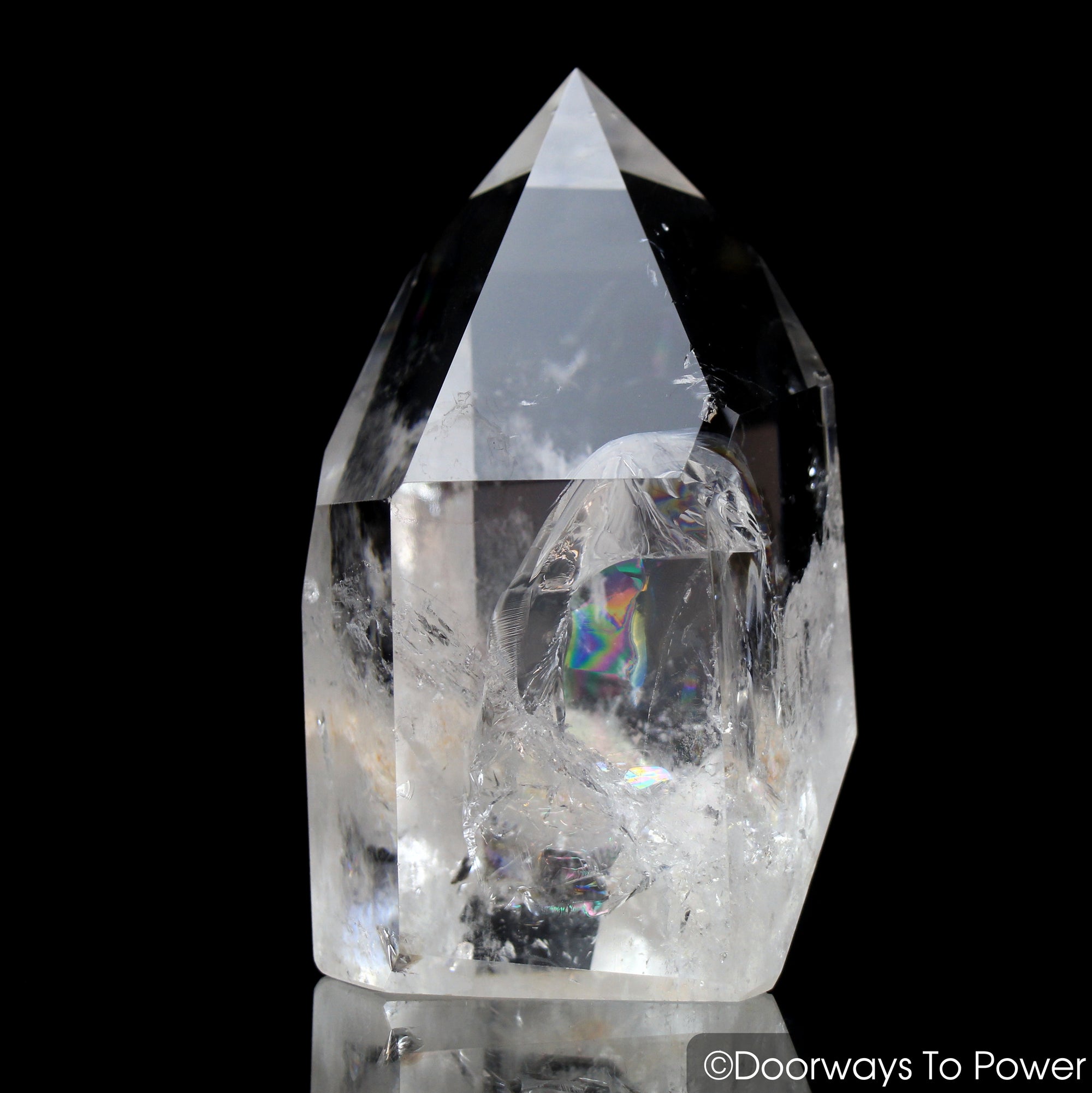 John of God Manifestation Quartz Crystal Point Rainbows 