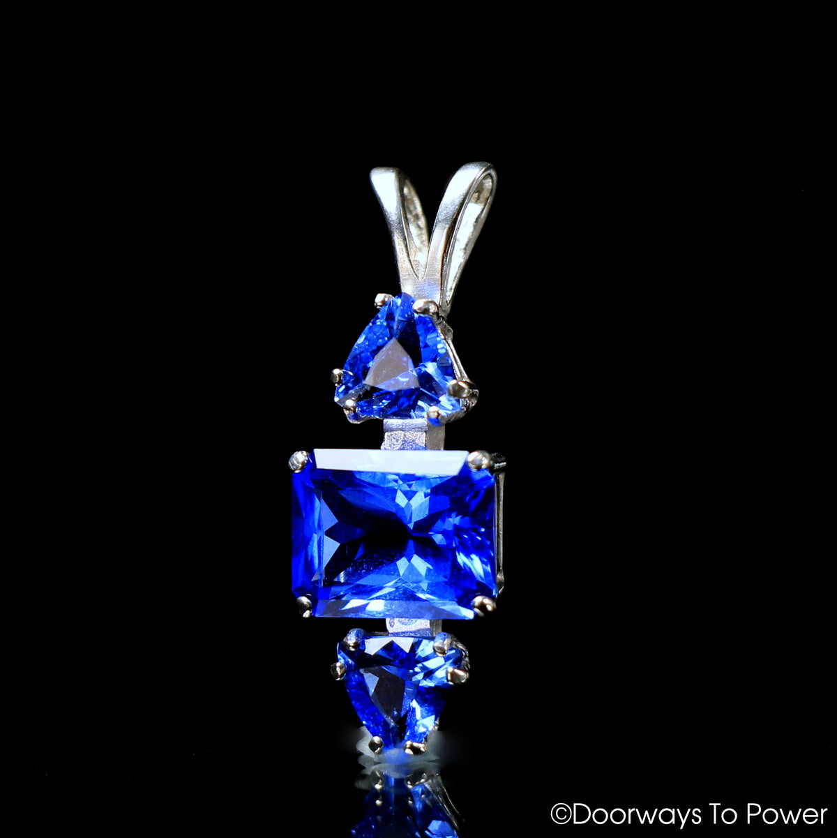 Siberian Blue Quartz Gemstone Crystal Pendant