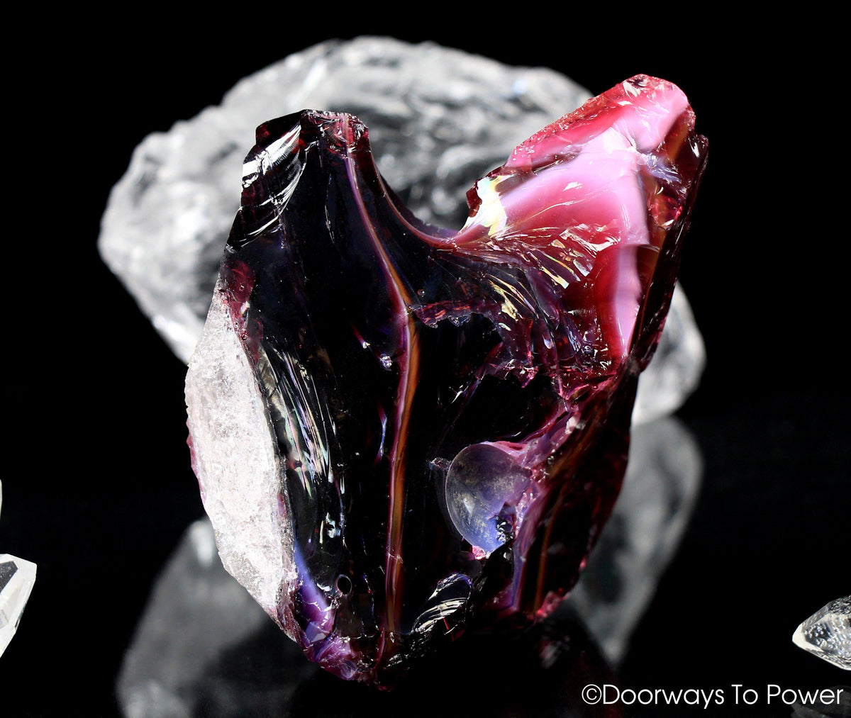 Angel Aura HGW Raspberry Monatomic Andara Crystal 'Cosmic Heart'