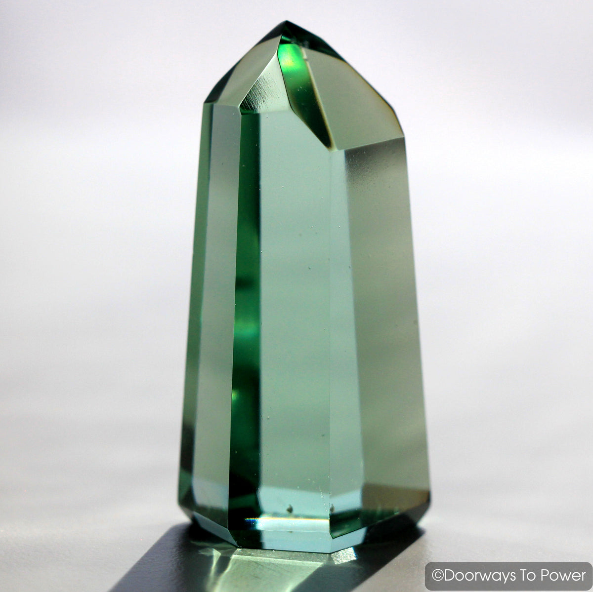 John of God Green Obsidian Casa Crystal Point Blessed & Energized
