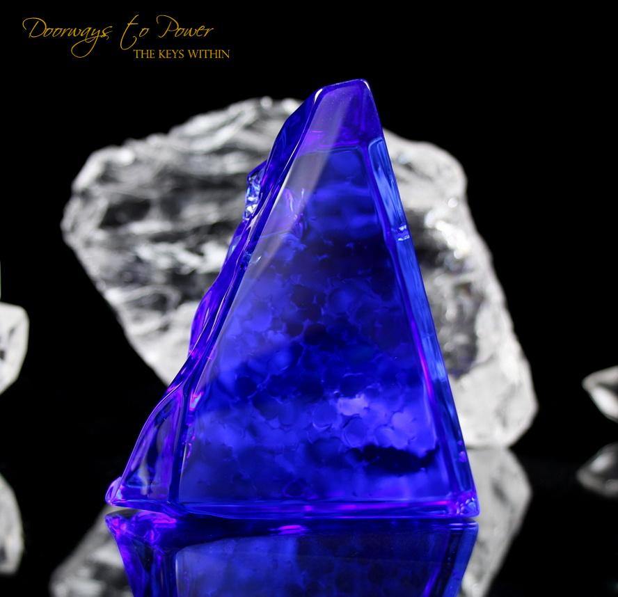 Siberian Blue Quartz Triangle Crystal 