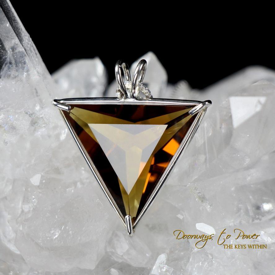 Citrine Angelic Star Crystal Pendant 'Abundance'