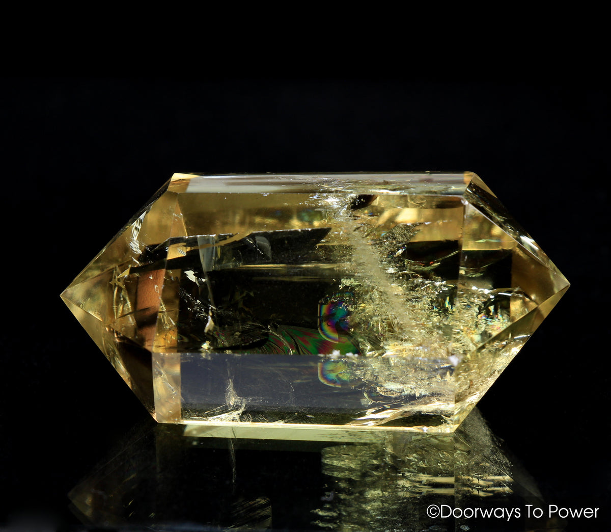 John of God Citrine Double Terminated Phantom Quartz Casa Crystal 