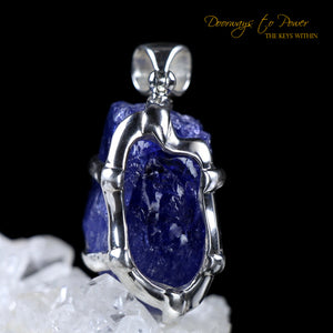 Big Gemmy Tanzanite Crystal Pendant Large Raw Natural