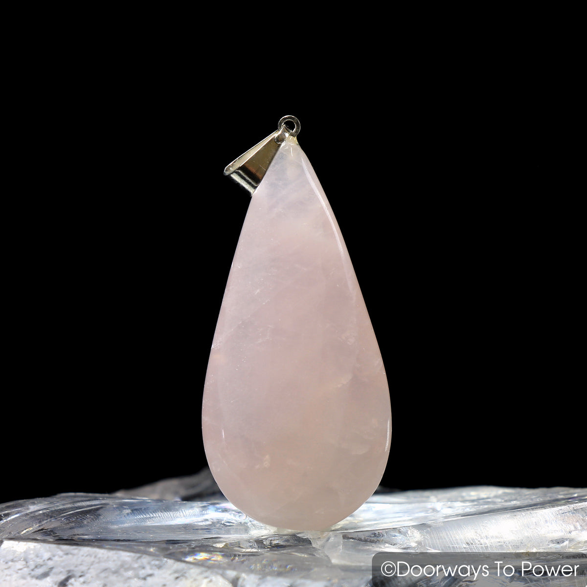 John of God Crystal Pendant Rose Quartz