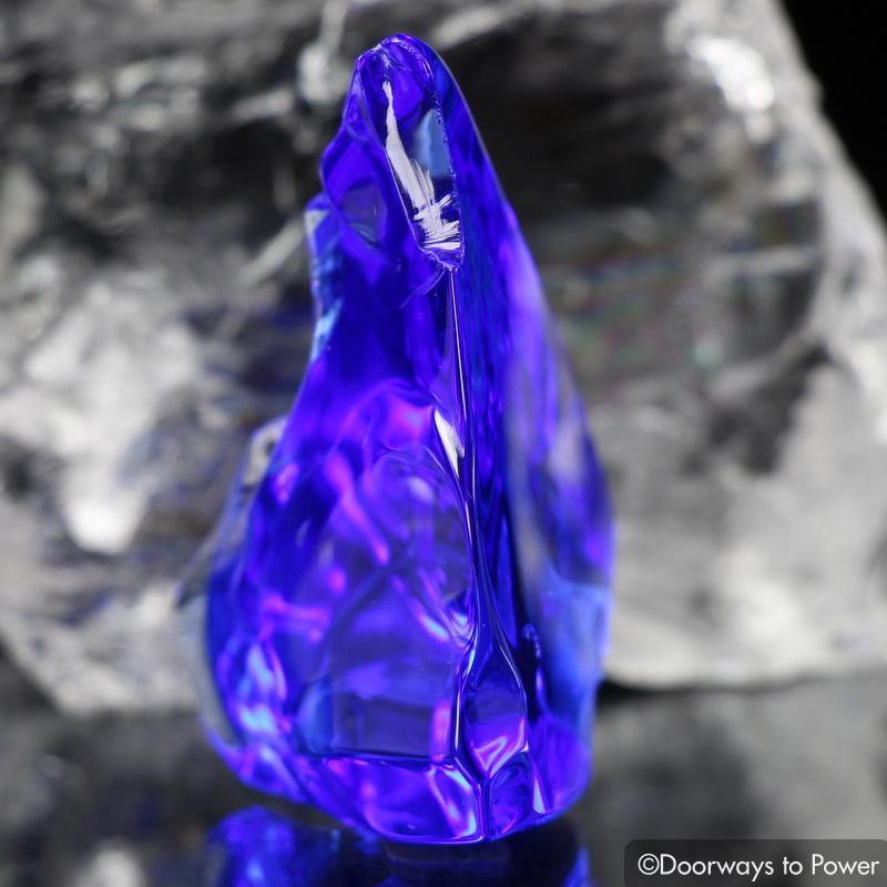 Siberian Blue Quartz Crystal Altar Stone