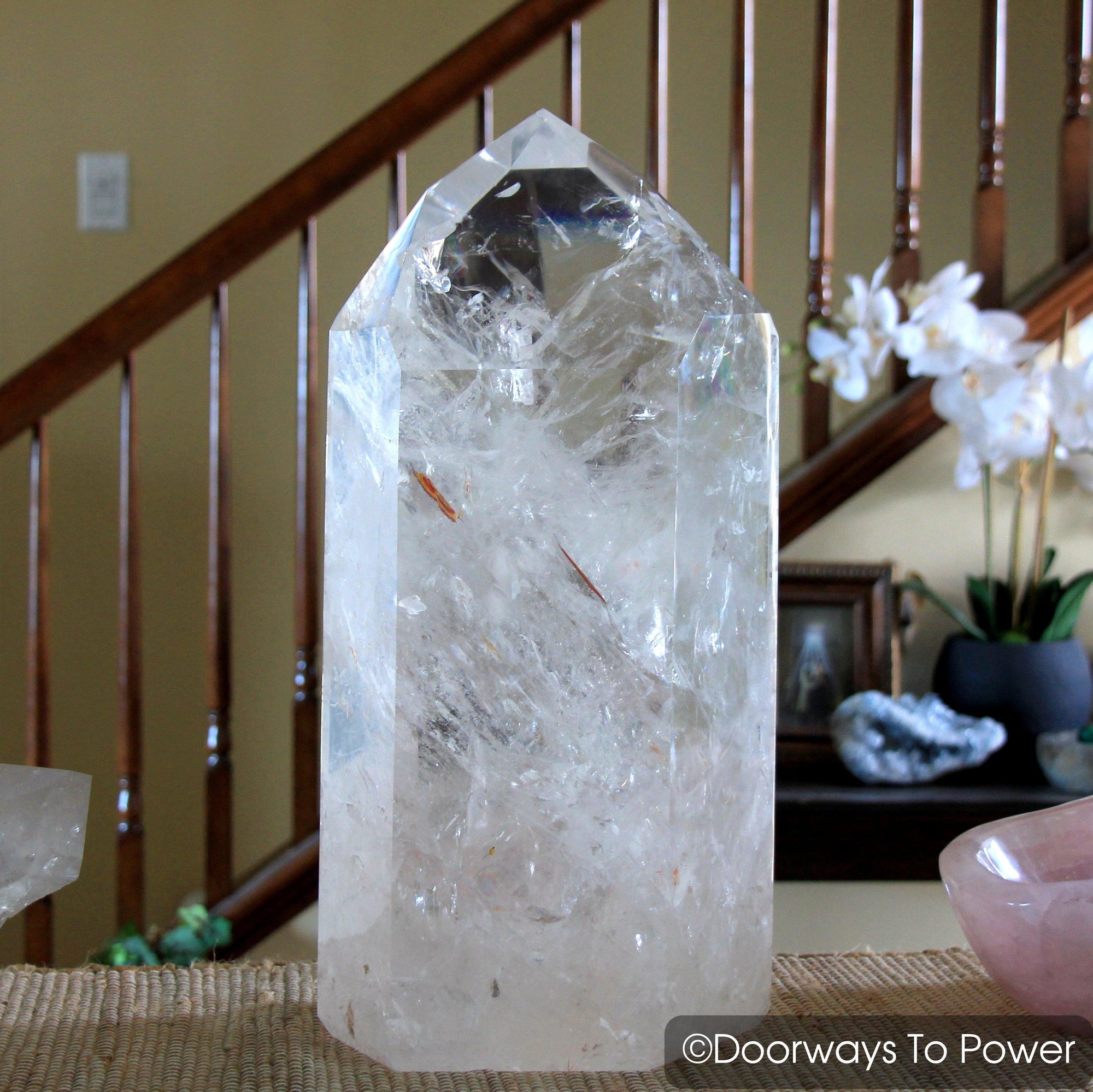 20" Lemurian Seed John of God Blessed & Energized Crystal Point