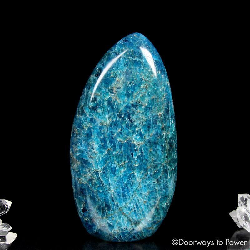 Blue Apatite Crystal Altar Stone 