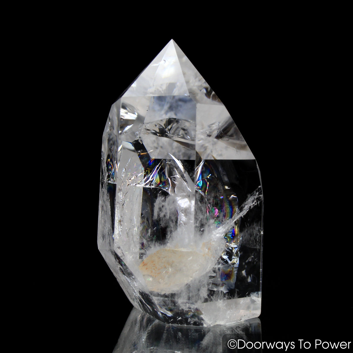 John of God Manifestation Quartz Crystal Point Rainbows 