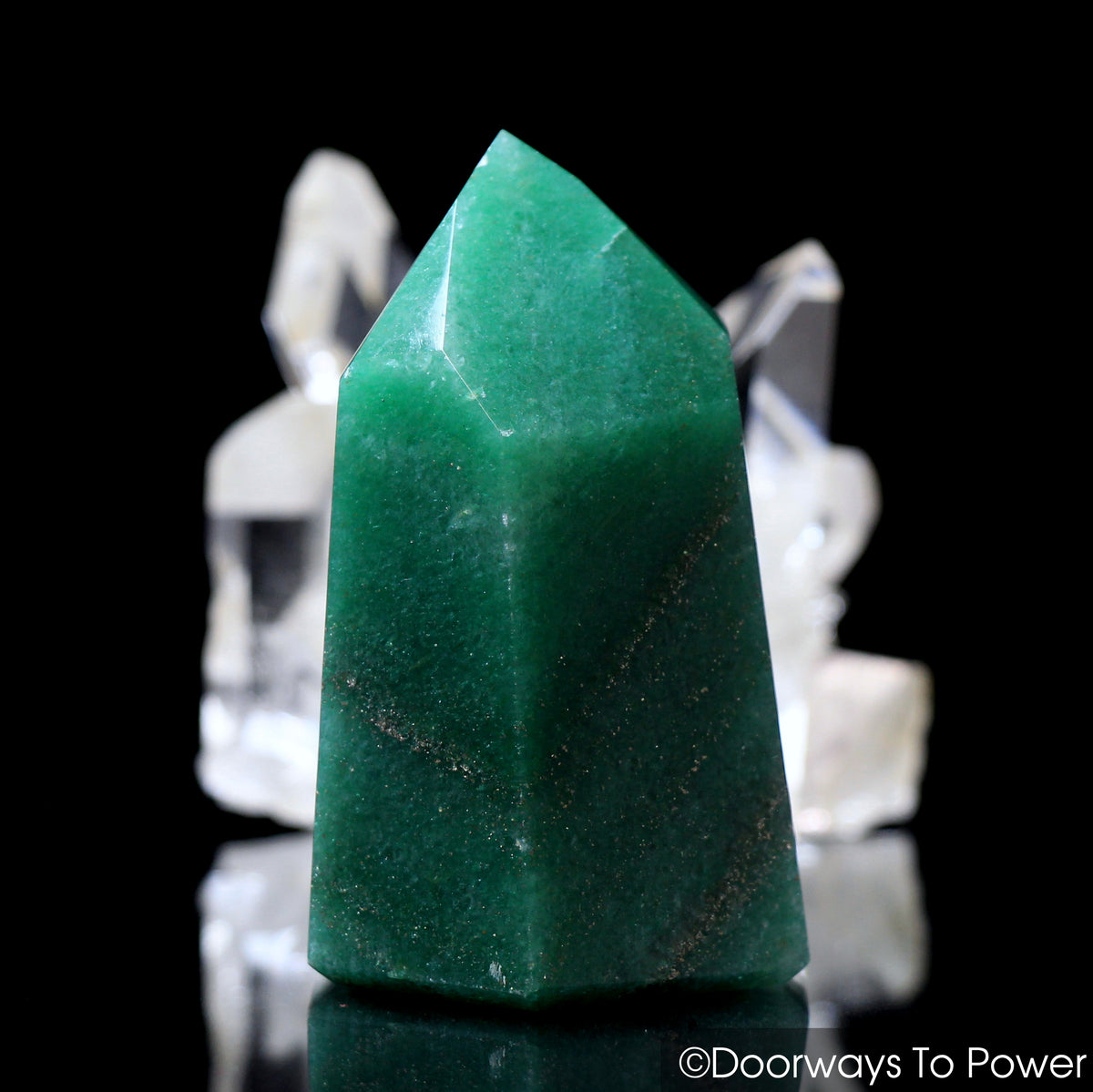 John of God Quartz Casa Crystal Green Aventurine & Pyrite Temple Heart Dow