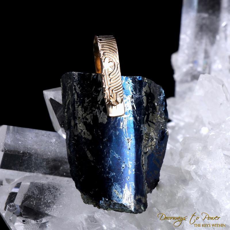 Light Language Pendant Covellite 