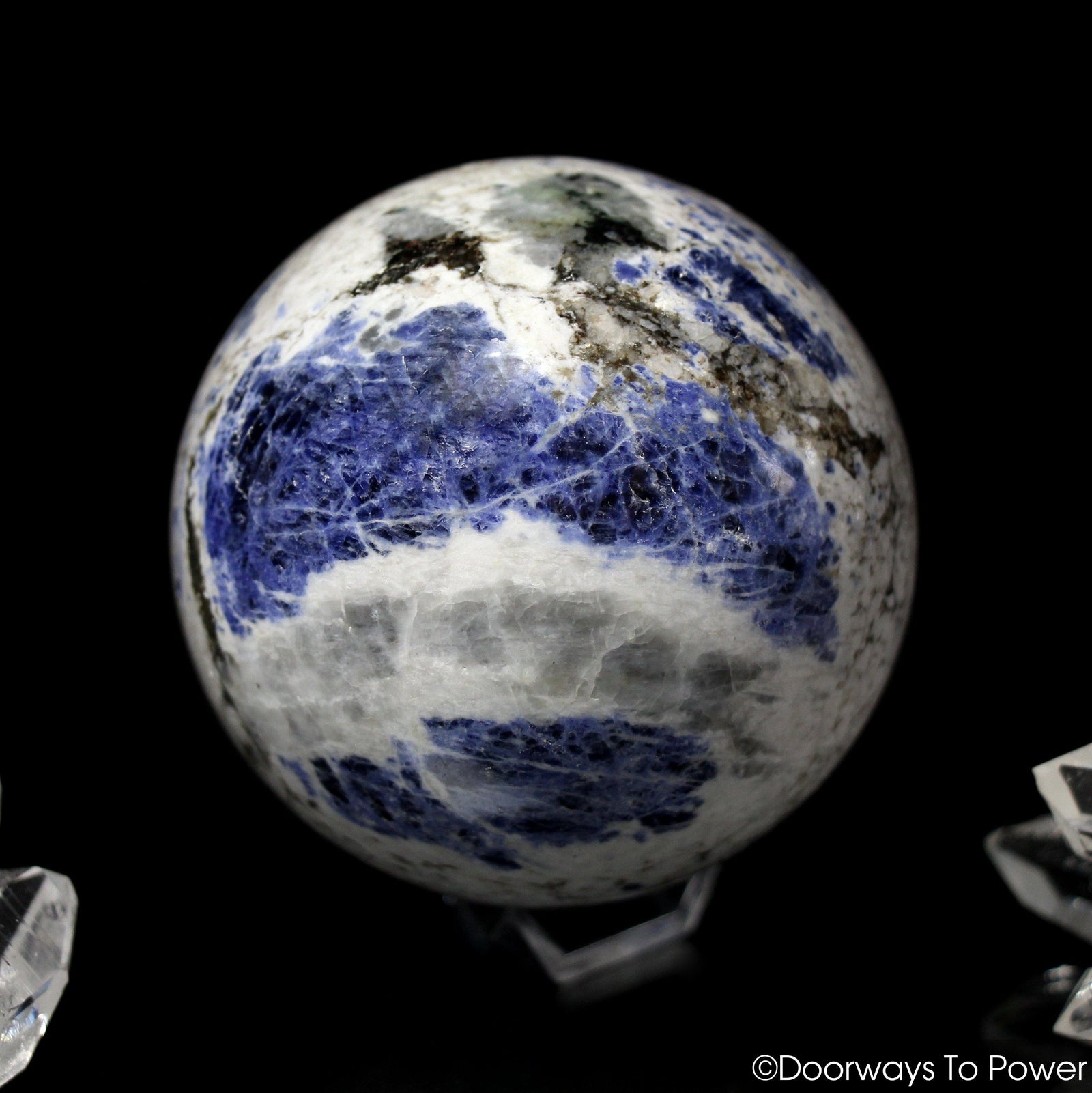 John of God Quartz Sodalite Crystal Healing Sphere