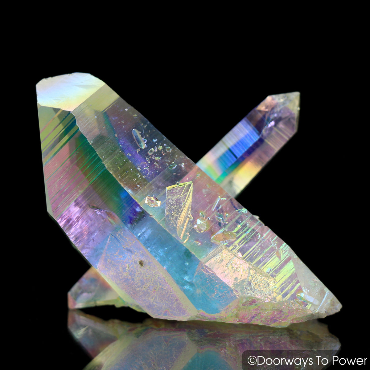 Angel Aura Lemurian Record Keeper Crystal