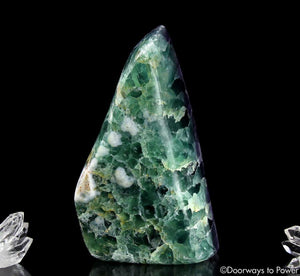 Green Purple Fluorite Crystal Altar Stone XL