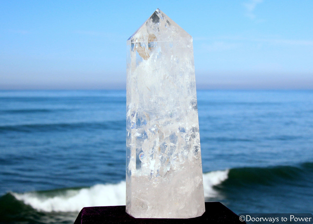 17.5" Clear Quartz Devic Temple Master Crystal 'El·e·va·tion' 22 lbs