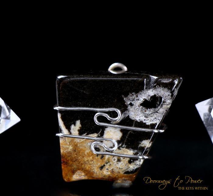 Transmutite Wire Wrap Crystal Pendant