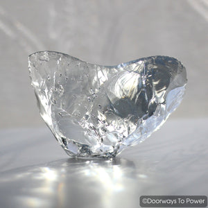 Lady Nellie Blue Monatomic Andara Crystal Glass Heart Rare
