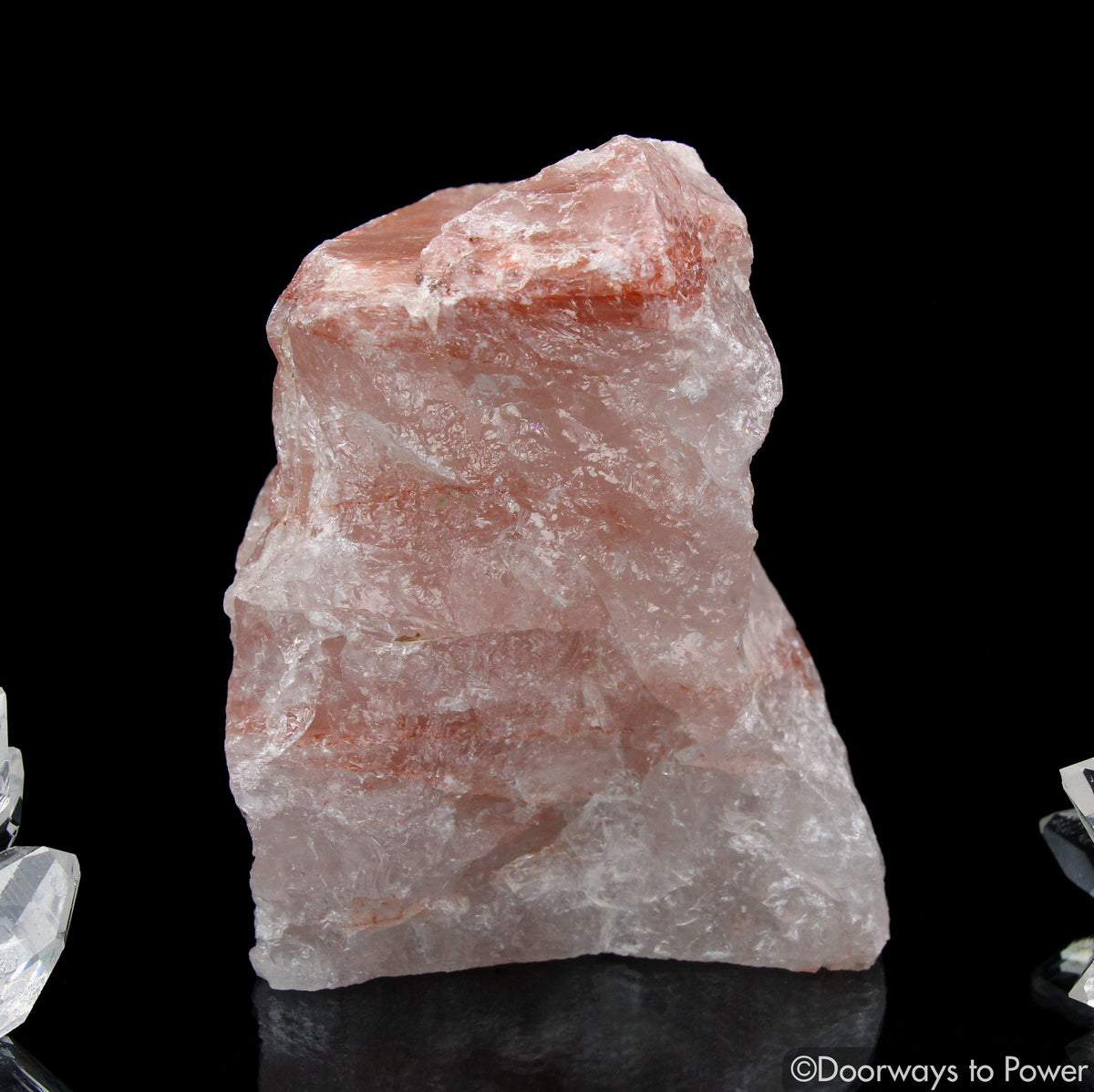 Pink Fire Azeztulite Quartz Crystal Altar Stone