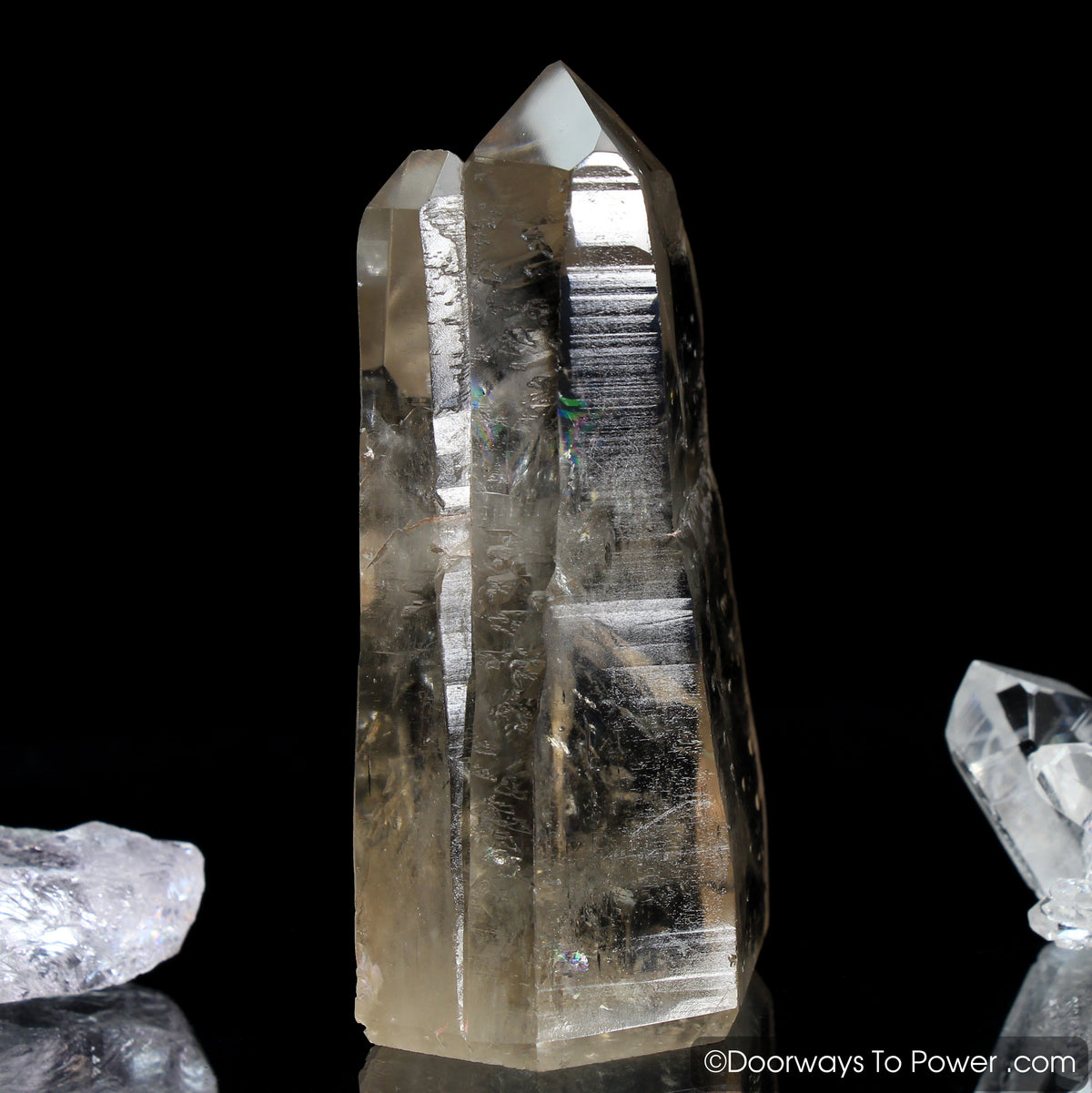 Golden Lemurian Seed Tantric Twin Record Keeper Crystal Point (RARE)