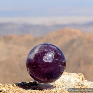 John of God Amethyst Quartz Crystal Healing Sphere 