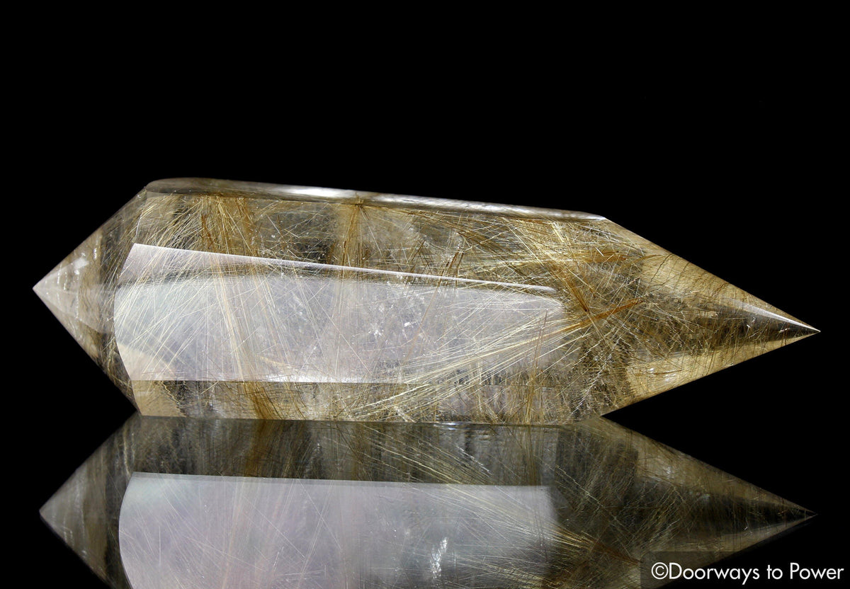 Golden Rutilated Quartz Vogel Crystal Dream Wand 'The Illuminator'