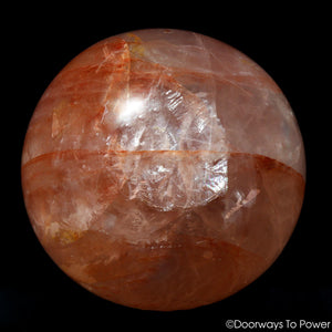 Pink Fire Azeztulite Crystal Sphere Ball Azozeo Super Activated