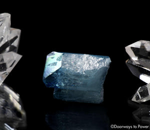 Aqua Aura Danburite Record Keeper Twin Crystal