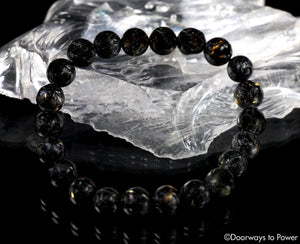 Ancient Nuummite Crystal Energy Bracelet '3 billion years old'