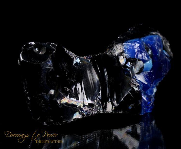 Iridium Black Electric Blue Atlantean Bi Color Andara Crystal