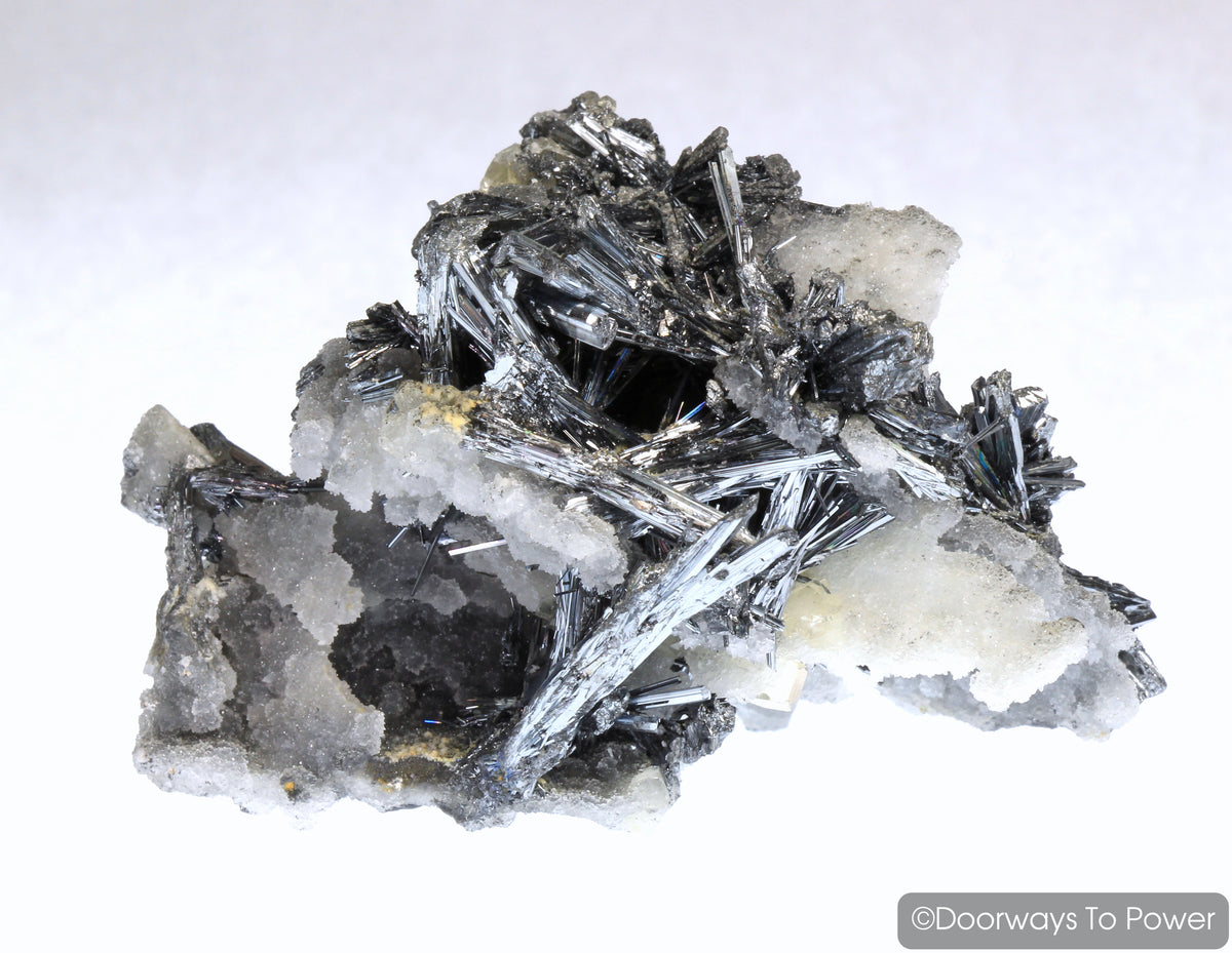 Stibnite & Calcite Specimen 'ODYSSEY'  Collectors Quality