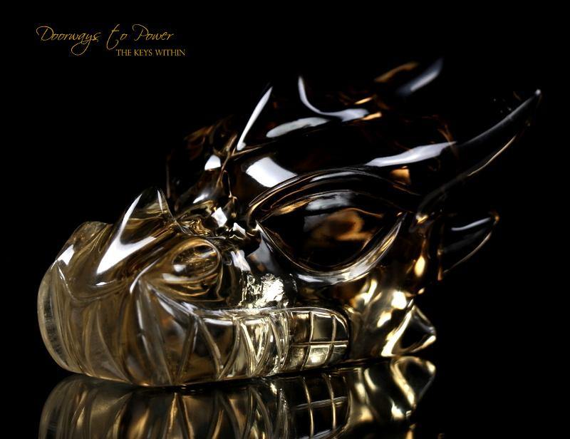 Citrine Crystal Dragon Carving