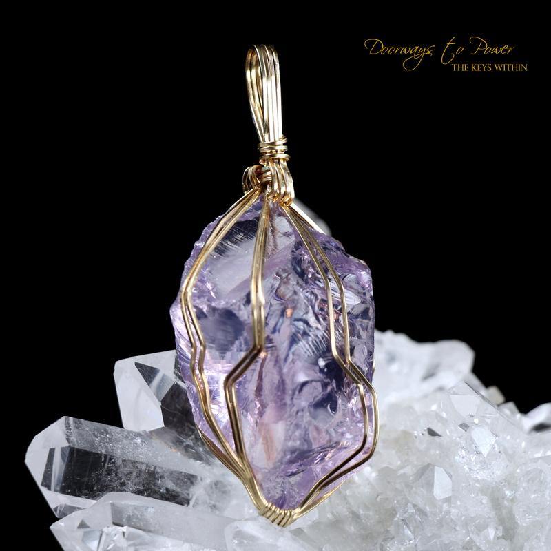 Angel Aura Opal HGW Pink Bi Color Andara Pendant 14k