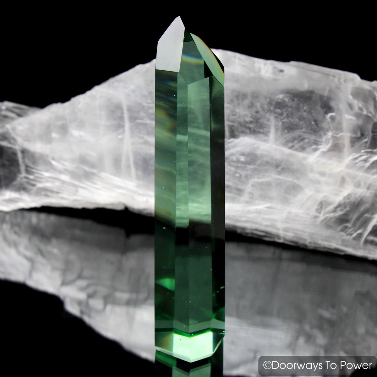 John of God Green Obsidian Channeling Crystal Point