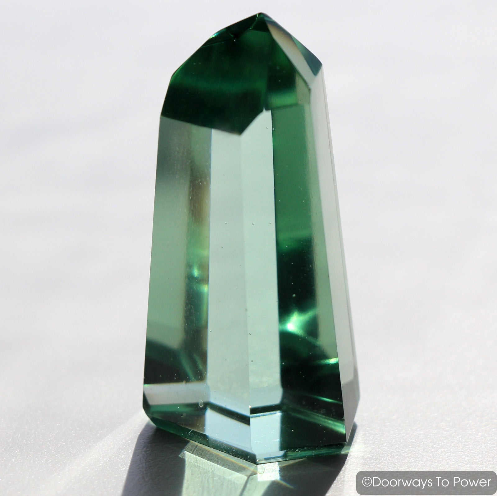 John of God Green Obsidian Casa Crystal Point Blessed & Energized