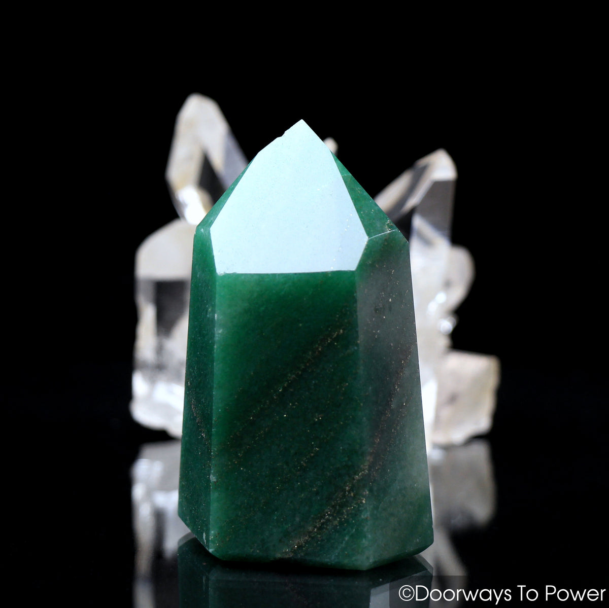 John of God Quartz Casa Crystal Green Aventurine & Pyrite Temple Heart Dow