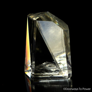 Golden Optical Calcite Crystal India 'Multilevel Awareness'