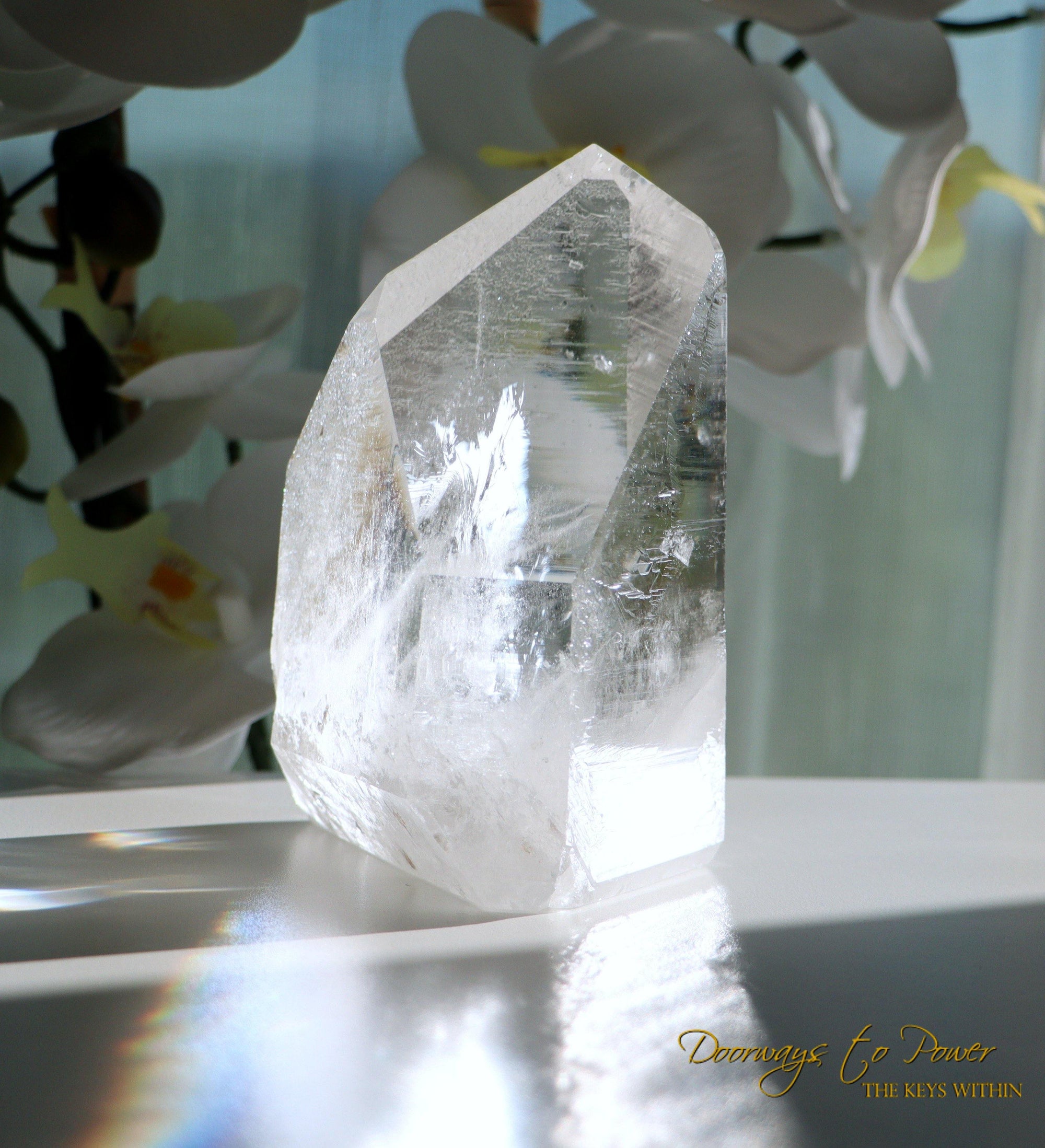 Lemurian Light Quartz Crystal Point 'Era of Light'