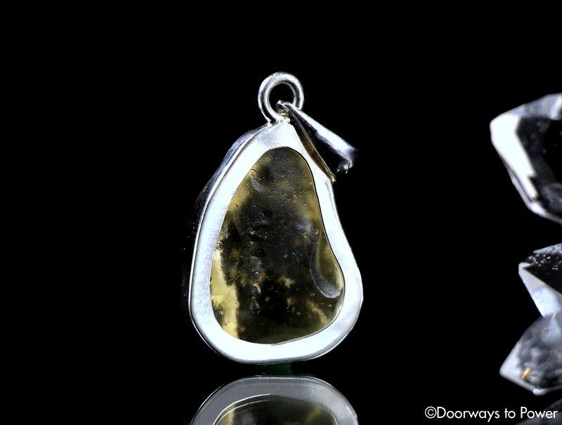 Libyan Desert Glass Gold Tektite Pendant