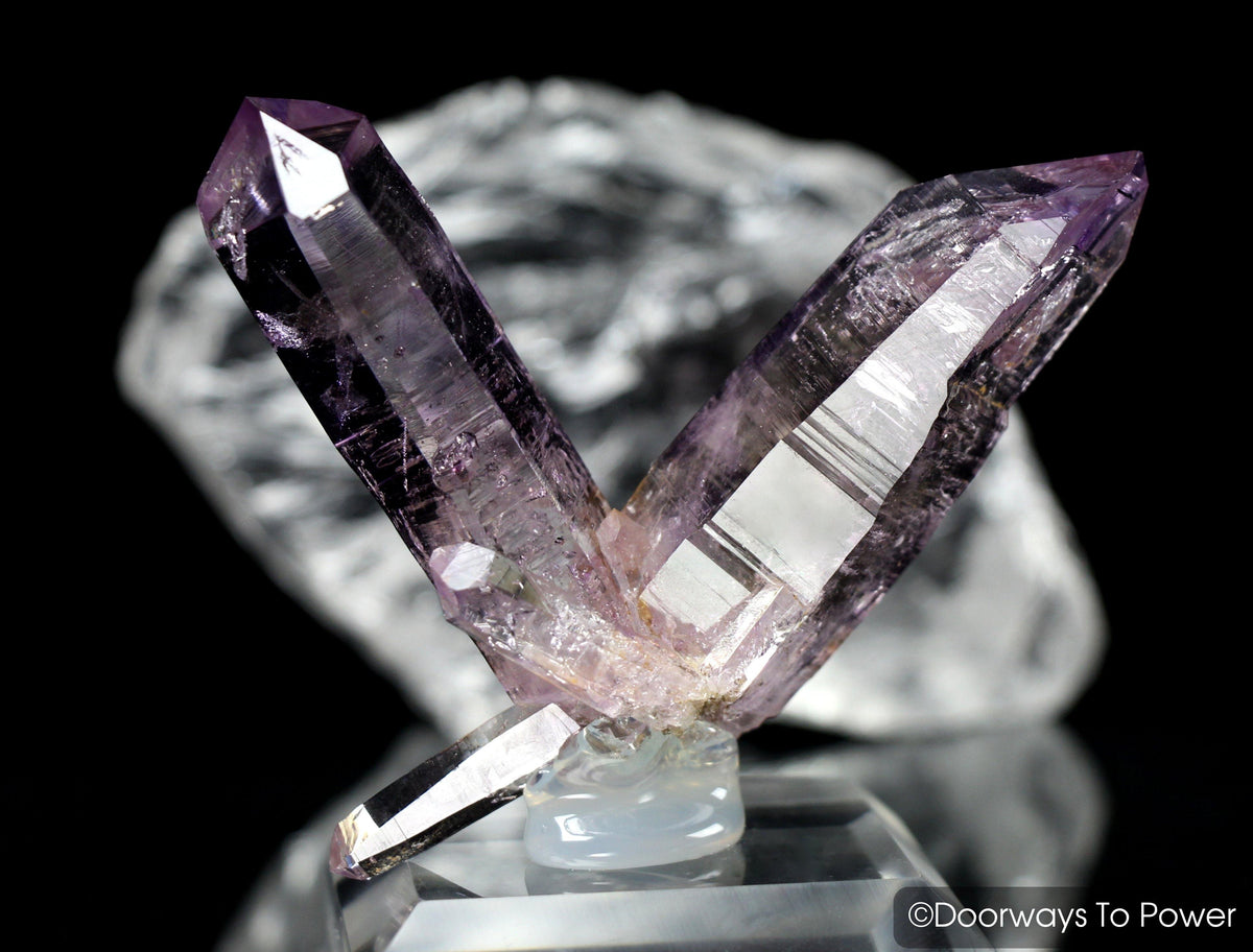 Vera Cruz Amethyst Twin Crystal Specimen Record Keeper + Isis Face
