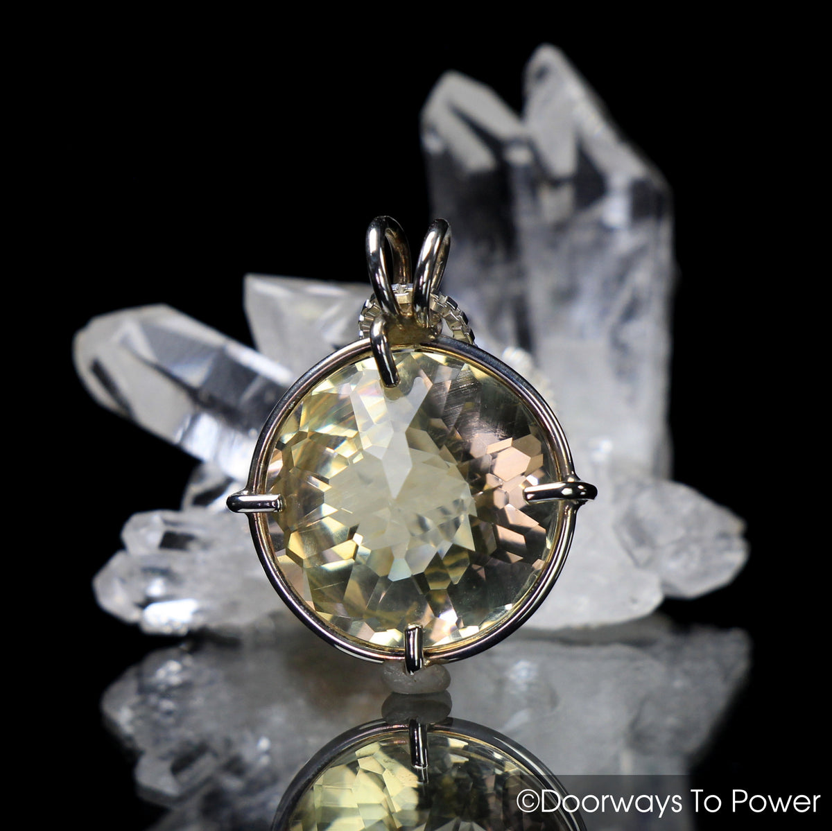Golden Labradorite Radiant Heart Pendant