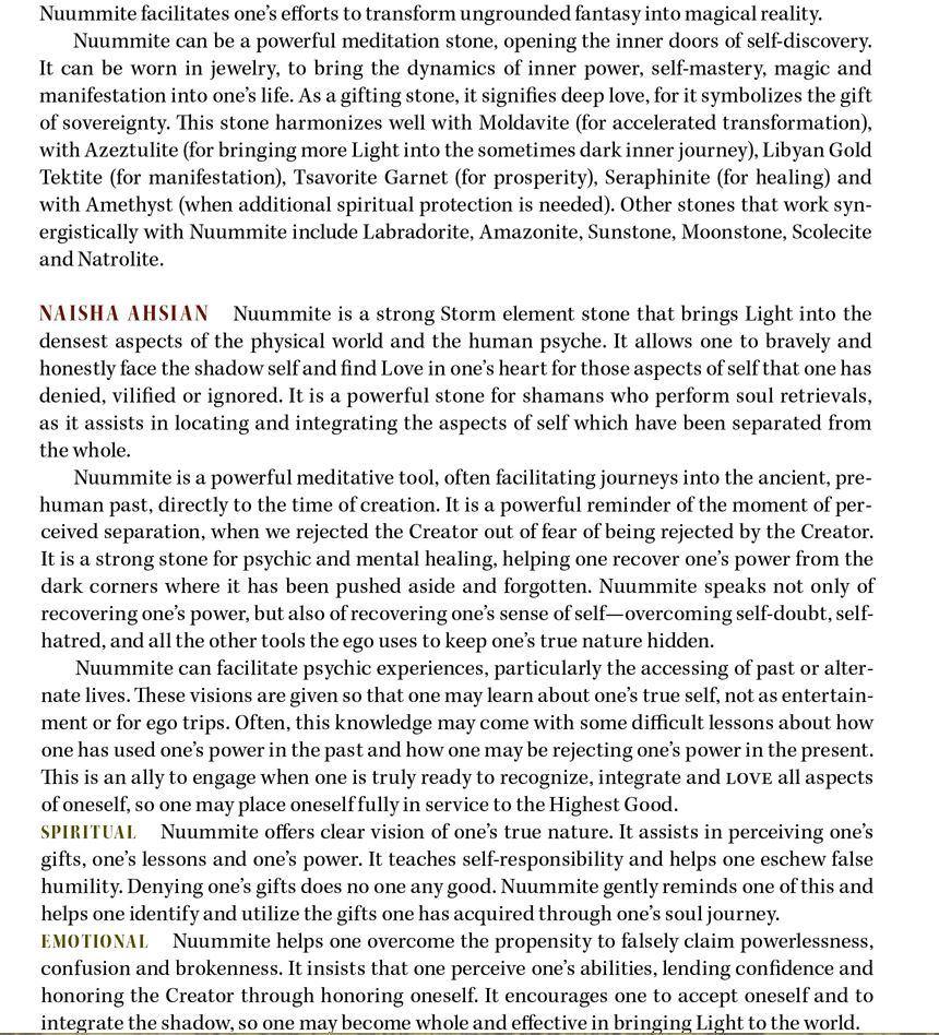 Nuummite Metaphysical Properties 