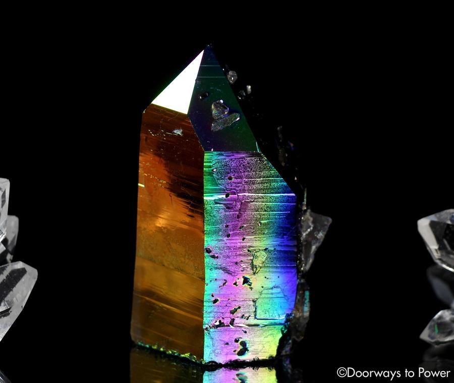 100g A Lot Titanium Rainbow Aura Lemurian Stone Quartz Crystal - Foto 2
