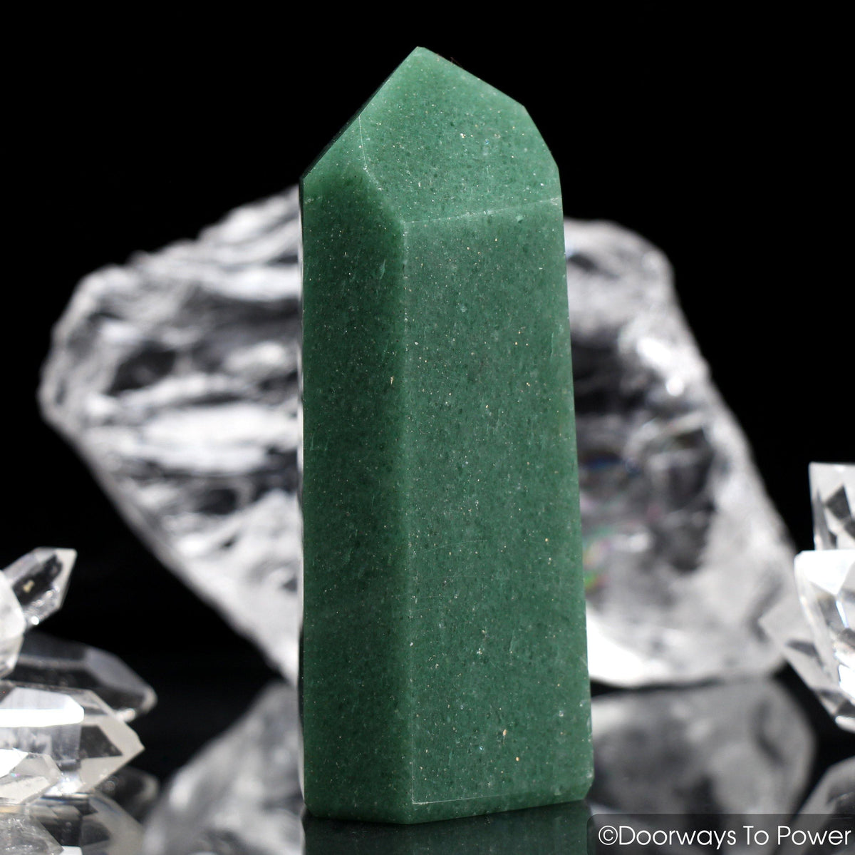 John of God Green Aventurine Temple Heart Dow Crystal