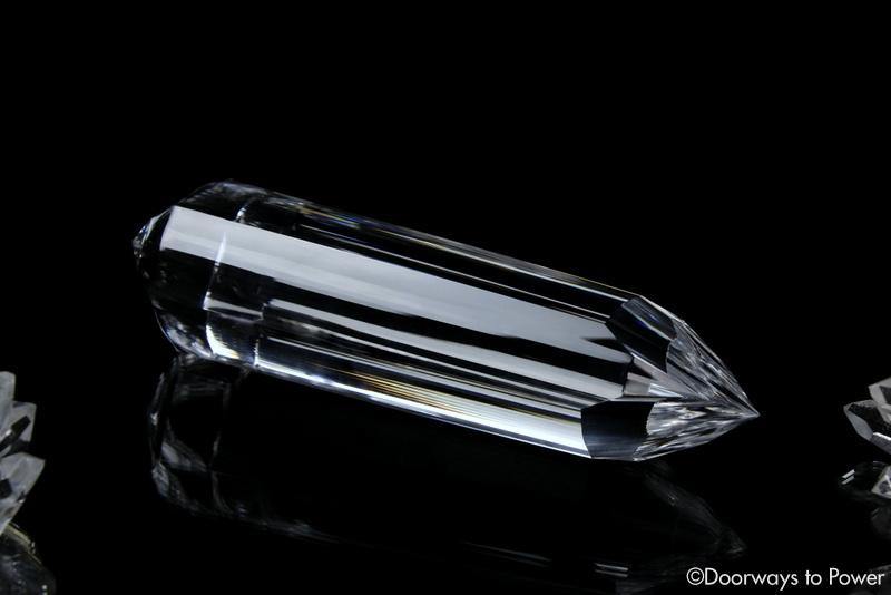 Galactic Golden Dolphin Vogel Healing Crystal Wand & Dow