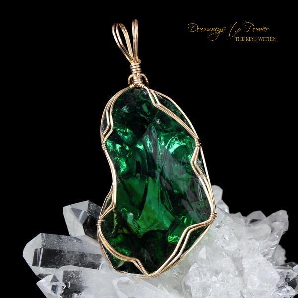 Emerald Green Andara Crystal Pendant