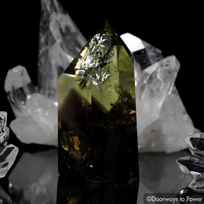 Citrine Smoky Phantom Quartz Isis Crystal w/ Rainbows