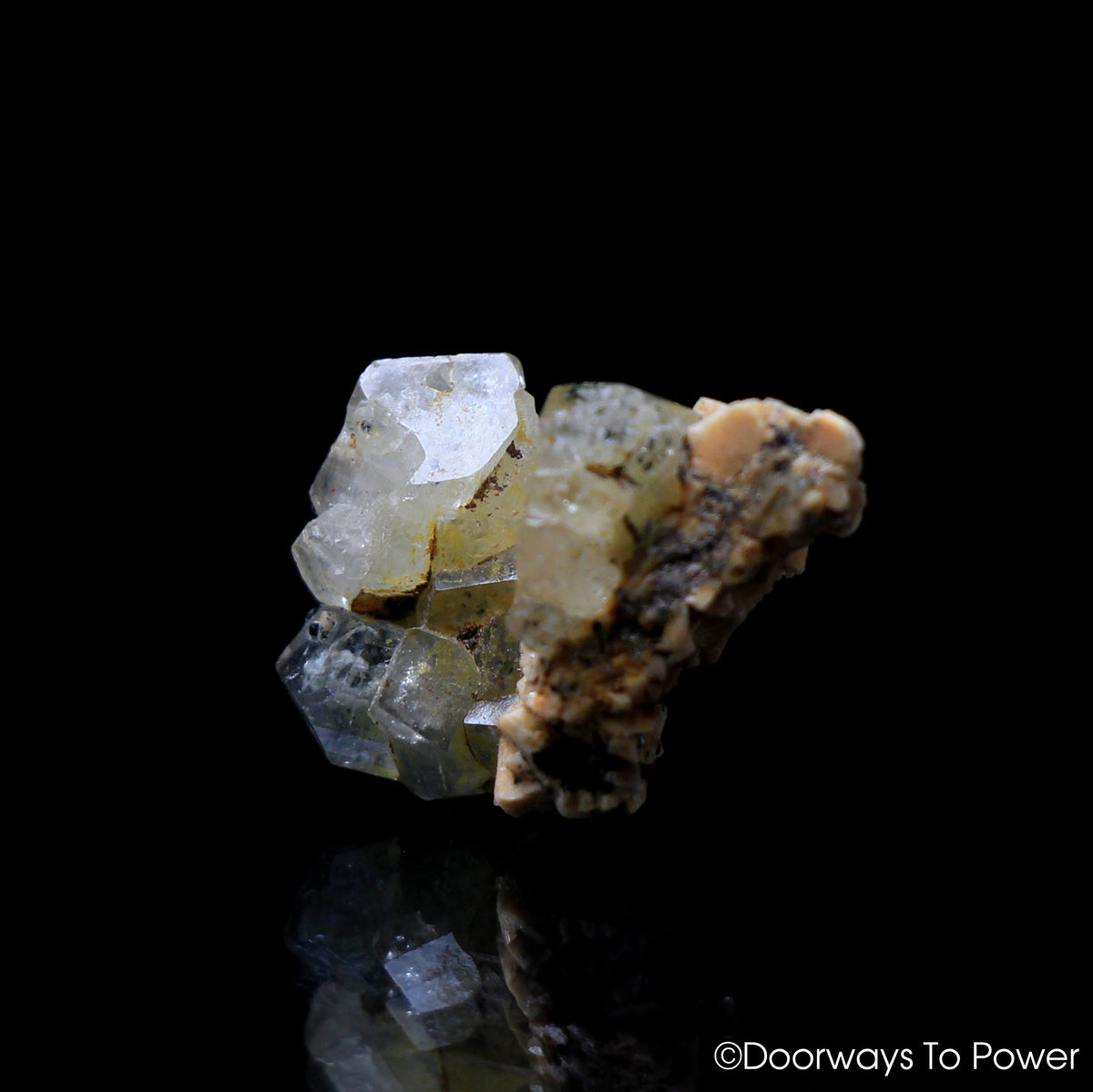 Golden Herderite & Phenacite Crystal Cluster Very Rare Specimen