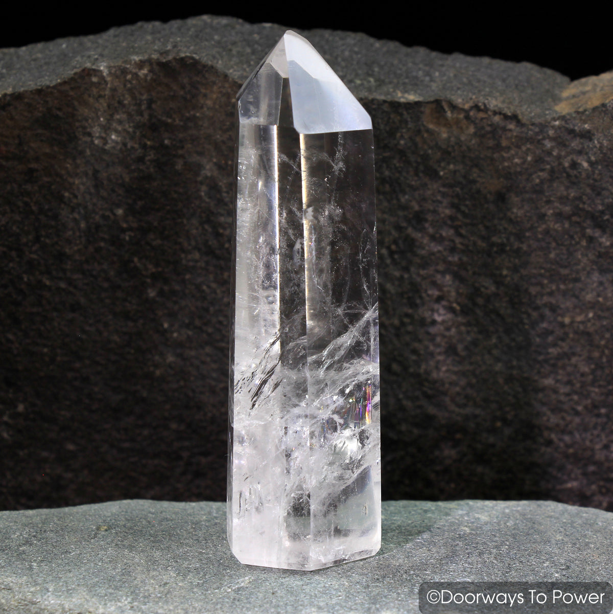 John of God Devic Temple Casa Crystal Crystal Point w/ Rainbows